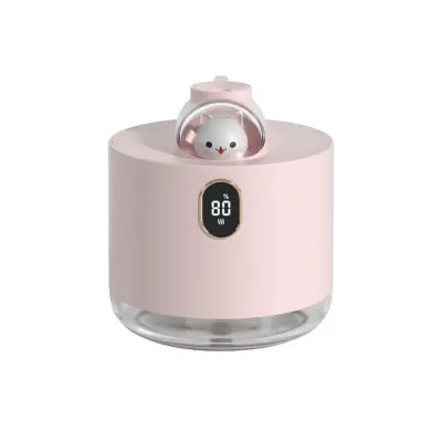 Spaceship vlažilnik z ambientno lučjo, 500mL, 2000mAh, digitalni prikaz Pink