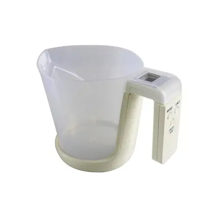 Digitalna merilna skodelica in tehtnica 5kg x 1g, 1000ml White