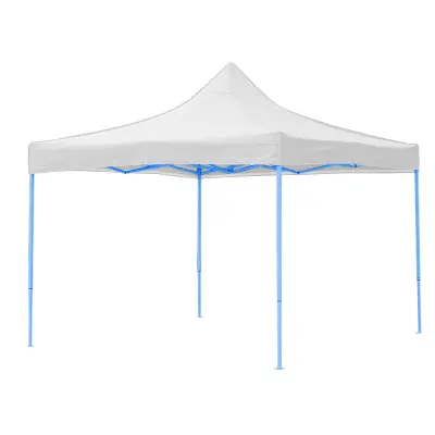 Zložljiv vrtni paviljon 2,9x2,9 m - bel, vremensko odporen, enostavna sestava