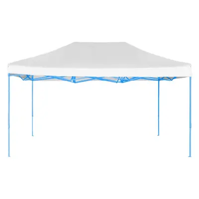 Zložljiv vrtni paviljon 2,9x4,25 m - bel, vremensko odporen, enostavna postavitev