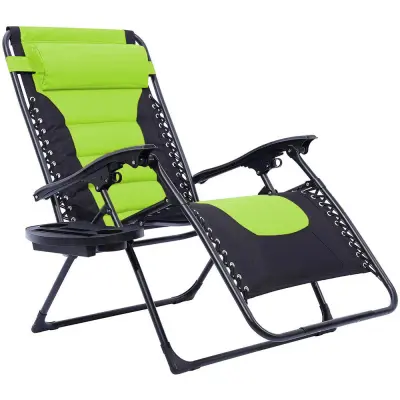 Delux Zero Gravity Chair with Adjustable Headrest and Side Storage - Various Colors