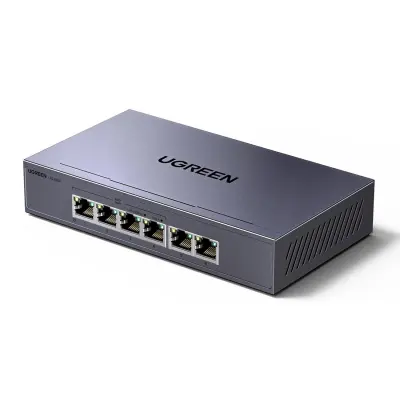UGREEN 6-PORTNO 1GB ETHERNETNO STIKALO S POE ZA VISOKOHITROSTNA OMREŽJA