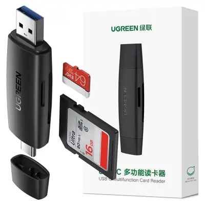 UGREEN USB-C ADAPTER ZA BRALNIK KARTIC SD MICROSD RAČUNALNIK PRENOSNIK