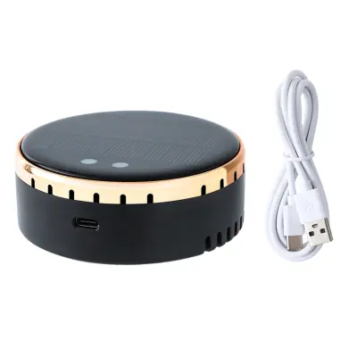 Solarni čistilec zraka za avto in dom z USB 5V, ABS Gold