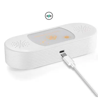 Namizni in stenski čistilec zraka za kopalnico - ABS, brez filtrov, 3-v-1 čiščenje (negativni ioni/plazma/ozon), napajanje USB
