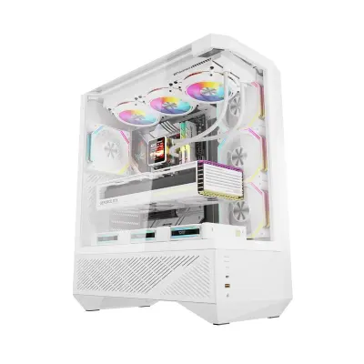 DARKFLASH RAČUNALNIŠKO OHISJE Z ARGB VENTILATORJI 4 KOS DY460 BELA