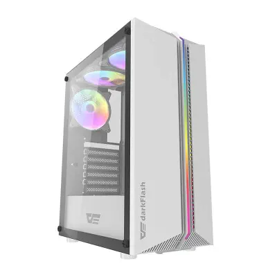 DARKFLASH DK151 LED RAČUNALNIŠKO OHIŠJE ZA PC Z RGB VENTILATORJI IN STEKLOM