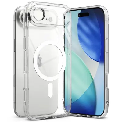 MAGNETNI OVITEK RINGKE FUSION ZA IPHONE 17 AIR Z MAGSAFE PROZORNIM ZAŠČITNIM POLNILOM