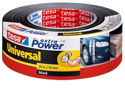 Selotejp 50x50m tesa večnamenski extra power črn
