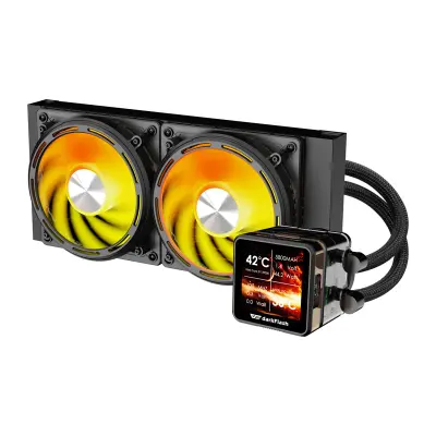 DARKFLASH DE240 PC KOMPLET VODNEGA HLADILNIKA 240 MM Z VENTILATORJI ČRNEGA OBLIKOVALCA