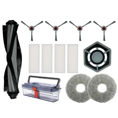 Komplet dodatne opreme za sesalnik Ecovacs Deebot N9+ - glavna krtača, stranske krtače, krpe, filtri, modul za brisanje, posoda za prah