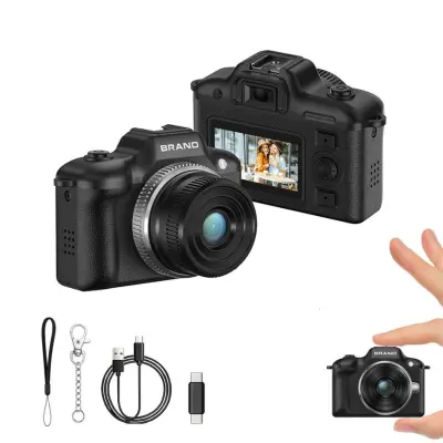 Mini DSLR-stil kamera — resnična 1080P/30fps, 5MP, 1.47 inch zaslon Black