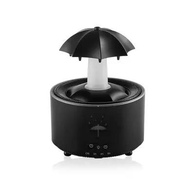 Ultrazvočni aromatski difuzor s vrtljivim kapljicem in 7-barvno LED Black