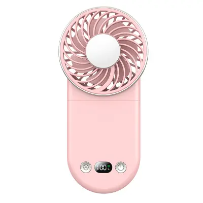 Prenosni zložljiv ventilator z digitalnim zaslonom in 3 hitrostmi Pink