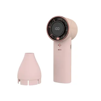 Jinfeng prenosni ročni ventilator 3600mAh z 3 hitrostmi Roza