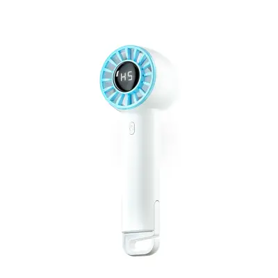 Digitalni ročni turbo ventilator z digitalnim zaslonom in 5 hitrostmi White
