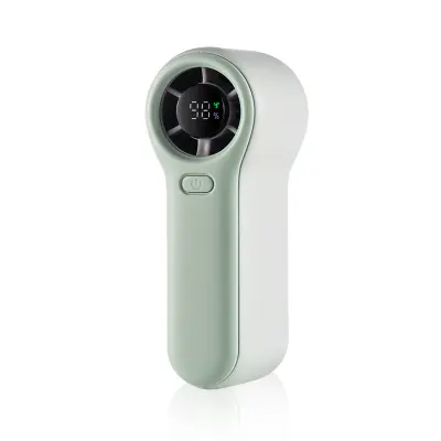 H02 Prenosni ročni ventilator z digitalnim zaslonom, 2000mAh Green