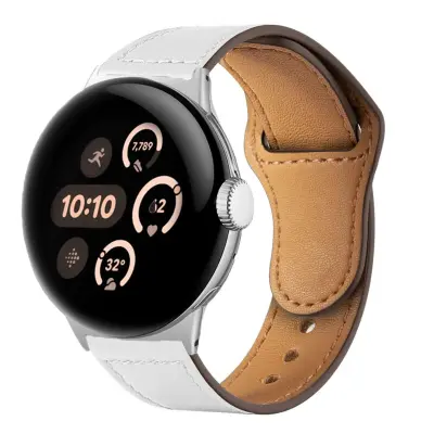 Nastavljiv trak za Google Pixel Watch 3/4 (45mm) – umetno usnje White