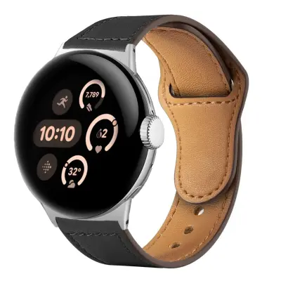 Nastavljiv trak za Google Pixel Watch 3/4 (45mm) – umetno usnje Black