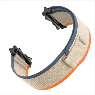 Nylon pleten trak združljiv z Amazfit T-Rex3 – lahek, nastavljiv, odporen na znoj Beige