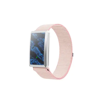 Brezzaslonska pametna zapestnica z ECG, HRV, IP68 in 15–20 dni Pink