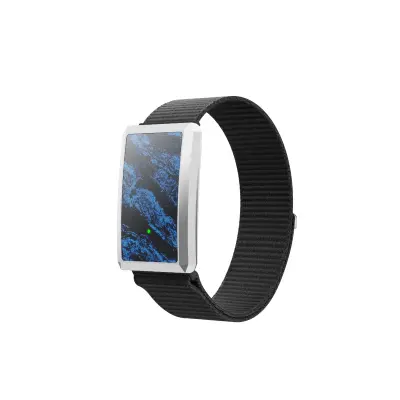 Brezzaslonska pametna zapestnica z ECG, HRV, IP68 in 15–20 dni Black