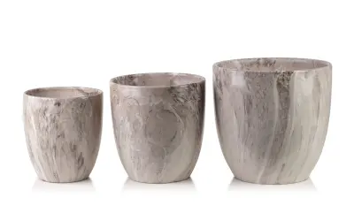 Keramični okrasni lonec Neva Marble 30,5x30,5x30,5 marmoriran 1kos
