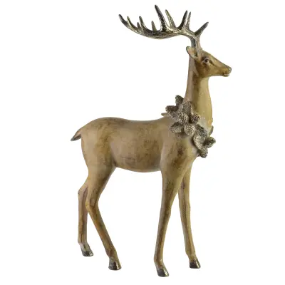 Figura poliresin Santa Lila 32x15,5x50,5 rjava z zlatimi detajli 1 kos