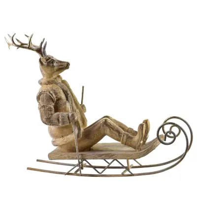 Figura Poliresin Santa Lila 29,5x10,5x23,5 rjava 1kos