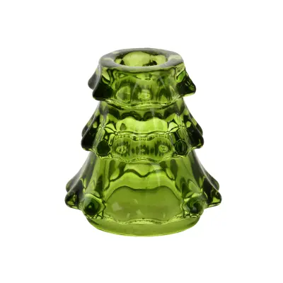 Svečnik steklo Mondex Santa Lila 7x7,5cm zelena 1kos