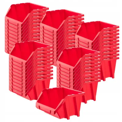 Delavniški pladnji Skladiščni zabojniki Komplet 50 pladnjev Pladenj 144x118 mm