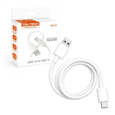 USB kabel USB-C na USB-C, 1 m, 5A, 100W, PD, bel