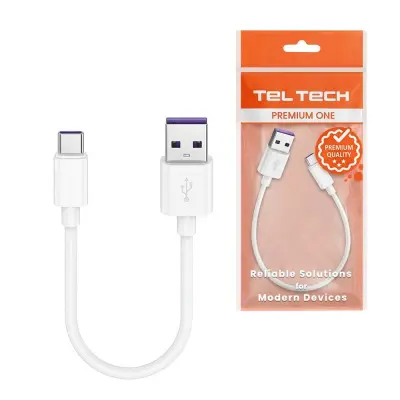USB kabel USB na USB-C, 0.3 m, 5A, CarPlay, beli