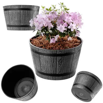 Vrtni cvetlični lonec Okrogel plastični cvetlični lonec 30 cm