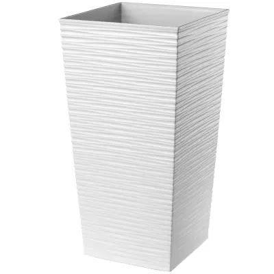 vrtni lonec + vložek 18x36 cm visok velik bel terasni cvetlični lonec