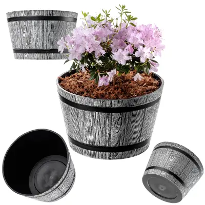 cvetlični lonec, cvetlični lonec, vrtni pokrov, okrogel, plastično stojalo za rože, 30 cm