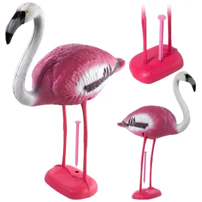 Vrtna figurica 80 cm Ptičji okrasek Flamingo Velika vrtna dekoracija XXL