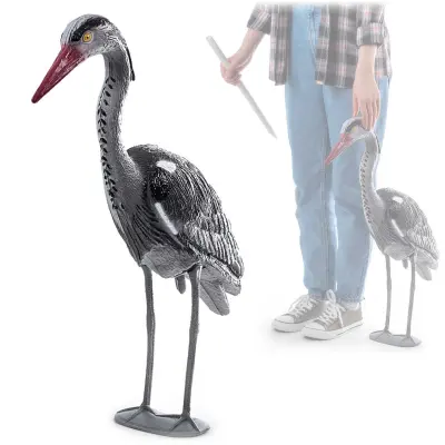 Vrtna figurica Figurica Vrtni okras Dekoracija Velika čaplja 70 cm XXL
