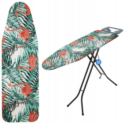 Prevleka za likalno desko 132x48 cm Raztegljiva podloga Flamingosi