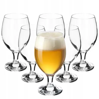 vrček za pivo, kozarec za pivo, visok kozarec za pivo, 400 ml, 6 kosov