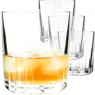 Kozarci za viski, 280 ml, komplet 4 kozarcev, debeli stekli