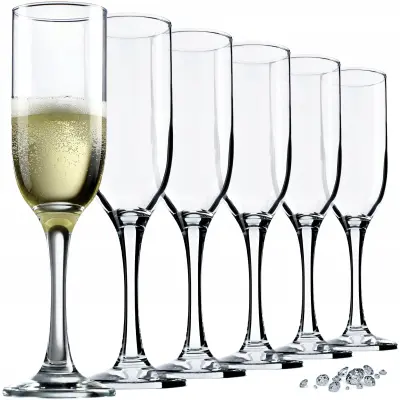 Komplet 6 kozarcev za šampanjec in prosecco 210 ml KADAX