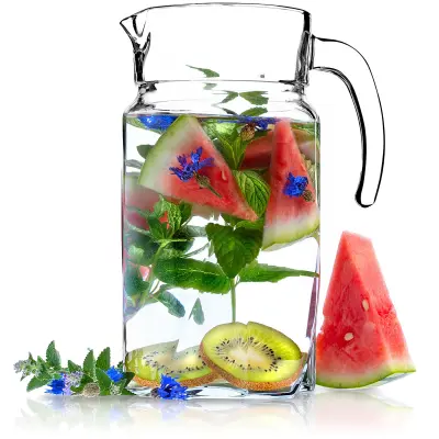 stekleni vrč za pijačo, vodo, sok, steklena karafa za limonado 1,7 l