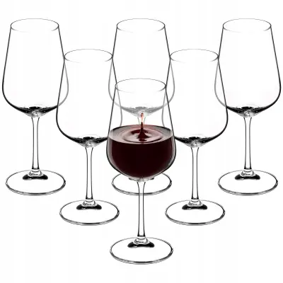 komplet 6 kozarcev za rdeče in belo vino 450 ml
