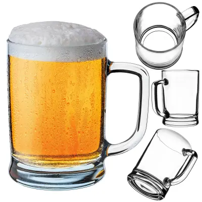 vrček za pivo 400ml 0.4L za pivo z ročajem velik kozarec debel kozarec darilo