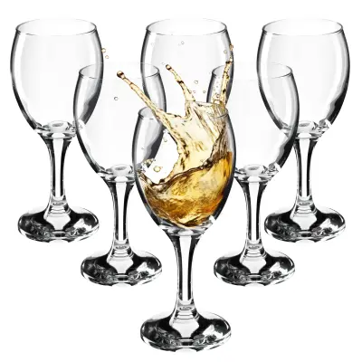 komplet kozarcev za belo vino, 6 kosov, 245 ml, elegantni set kozarcev