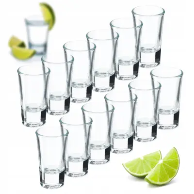 Classic Glass kozarci za vodko, komplet 12 kosov, 25 ml