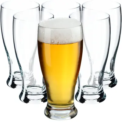 vrček za pivo 565ml 0,5l stekleni vrčki velik komplet 6 kozarcev darilo