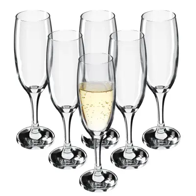 Komplet 6 kozarcev za šampanjec in prosecco 220 ml KADAX
