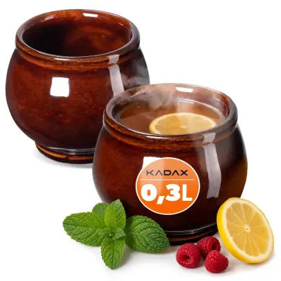 vrčki za kuhano vino, komplet 2 keramičnih vrčkov za kuhano vino, 300 ml